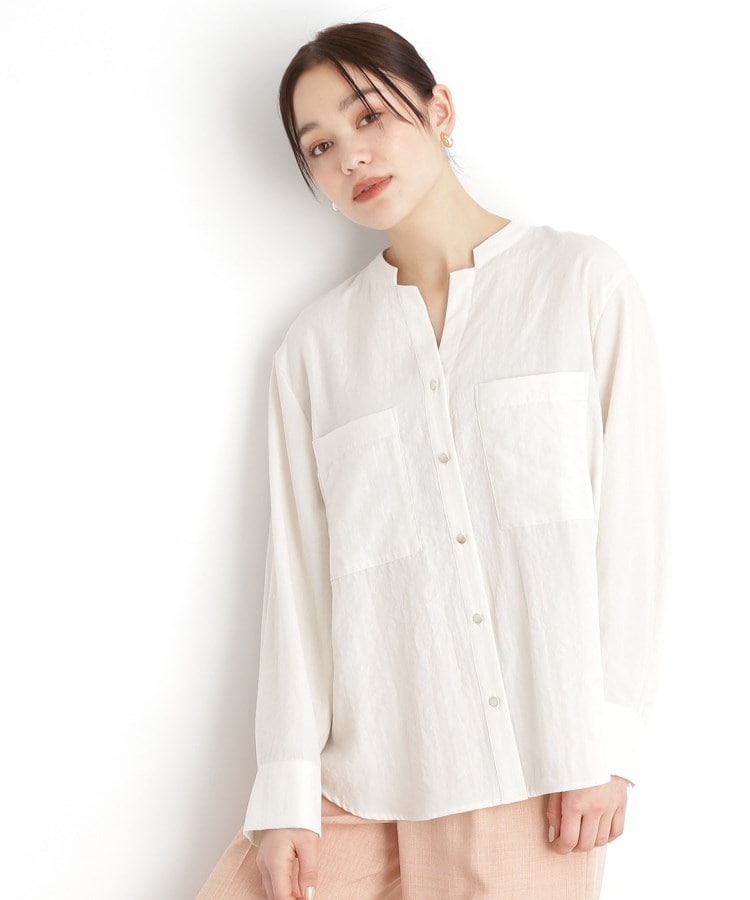 ザ ショップ ティーケー（ウィメン）(THE SHOP TK(Women))の【体型カバー】ダブルポケットスキッパーシャツ/洗濯機OK16