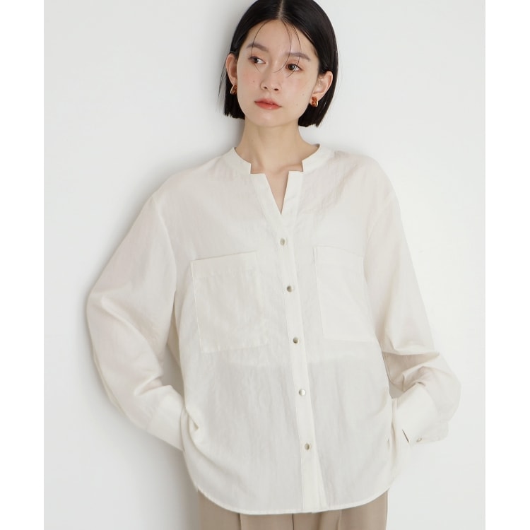 ザ ショップ ティーケー（ウィメン）(THE SHOP TK(Women))の【体型カバー】ダブルポケットスキッパーシャツ/洗濯機OK シャツ・ブラウス