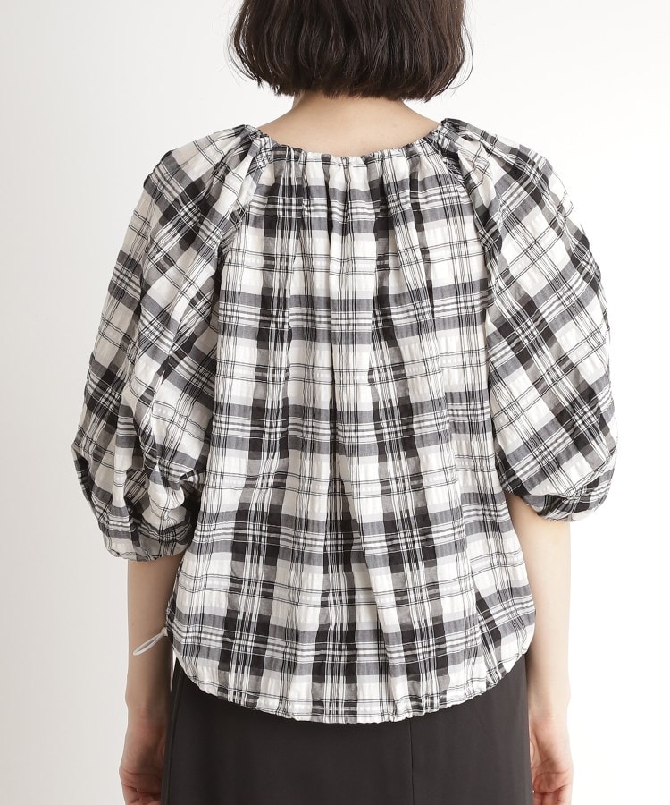 ザ ショップ ティーケー（ウィメン）(THE SHOP TK(Women))のチェックギャザーブラウス【洗える】11