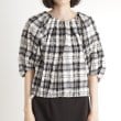 ザ ショップ ティーケー（ウィメン）(THE SHOP TK(Women))のチェックギャザーブラウス【洗える】9