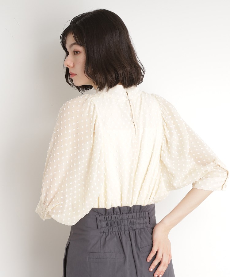 ザ ショップ ティーケー（ウィメン）(THE SHOP TK(Women))のドットジャカードブラウス【洗える】6