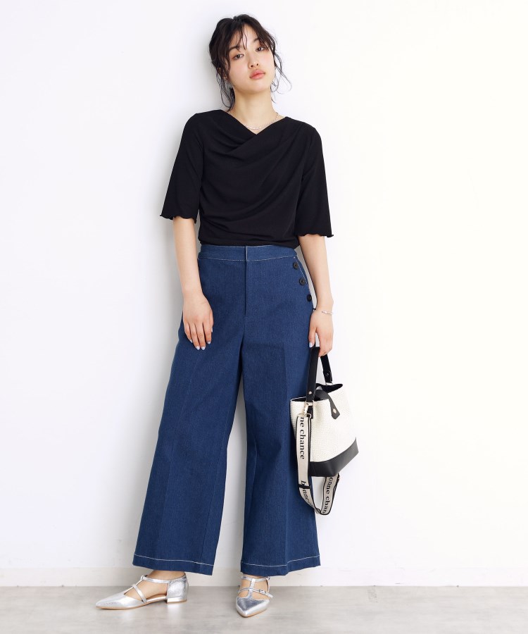 ザ ショップ ティーケー（ウィメン）(THE SHOP TK(Women))のドレープカットソー【洗濯機OK/シワになりにくい】10
