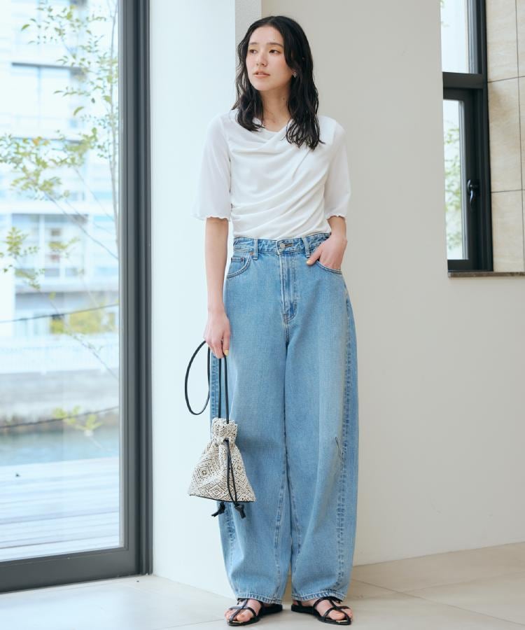 ザ ショップ ティーケー（ウィメン）(THE SHOP TK(Women))のドレープカットソー【洗濯機OK/シワになりにくい】2