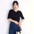 ザ ショップ ティーケー（ウィメン）(THE SHOP TK(Women))のドレープカットソー【洗濯機OK/シワになりにくい】 ブラック(019)