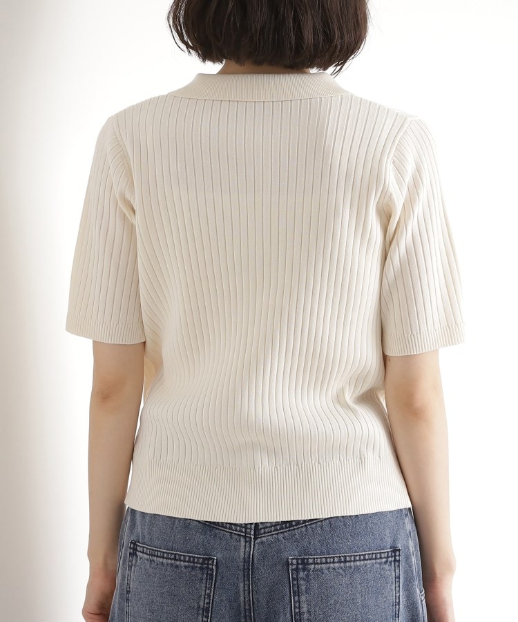 ザ ショップ ティーケー（ウィメン）(THE SHOP TK(Women))のリブニットポロシャツ【洗濯機OK】15