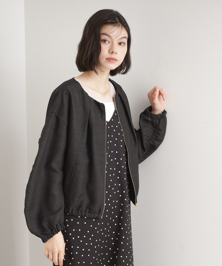ザ ショップ ティーケー（ウィメン）(THE SHOP TK(Women))のパナマメッシュブルゾン【洗える】5