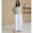 ザ ショップ ティーケー（ウィメン）(THE SHOP TK(Women))のハイウエストタックワイドパンツ【洗える】1