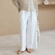 ザ ショップ ティーケー（ウィメン）(THE SHOP TK(Women))のハイウエストタックワイドパンツ【洗える】 オフホワイト(003)