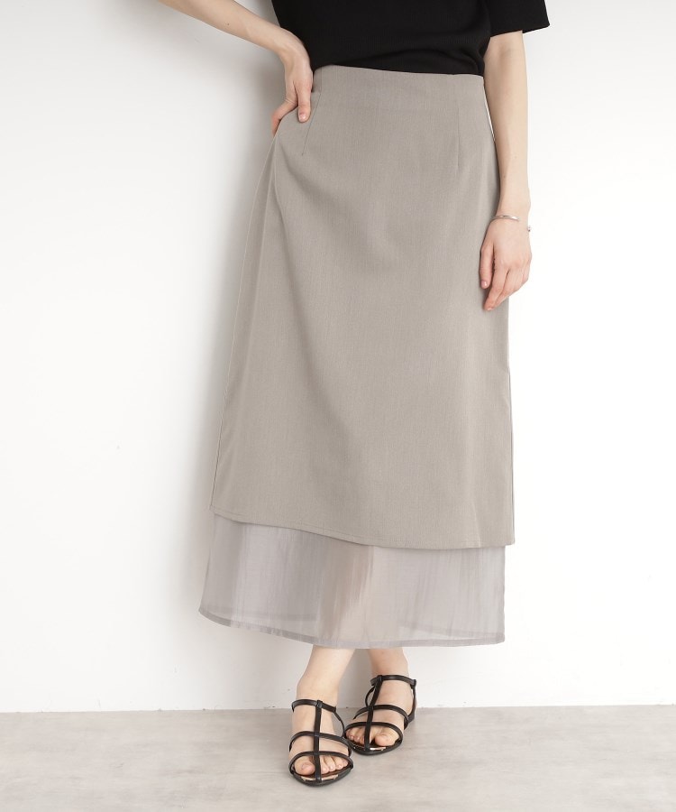 ザ ショップ ティーケー（ウィメン）(THE SHOP TK(Women))の裾シアーナロースカート【洗える】5