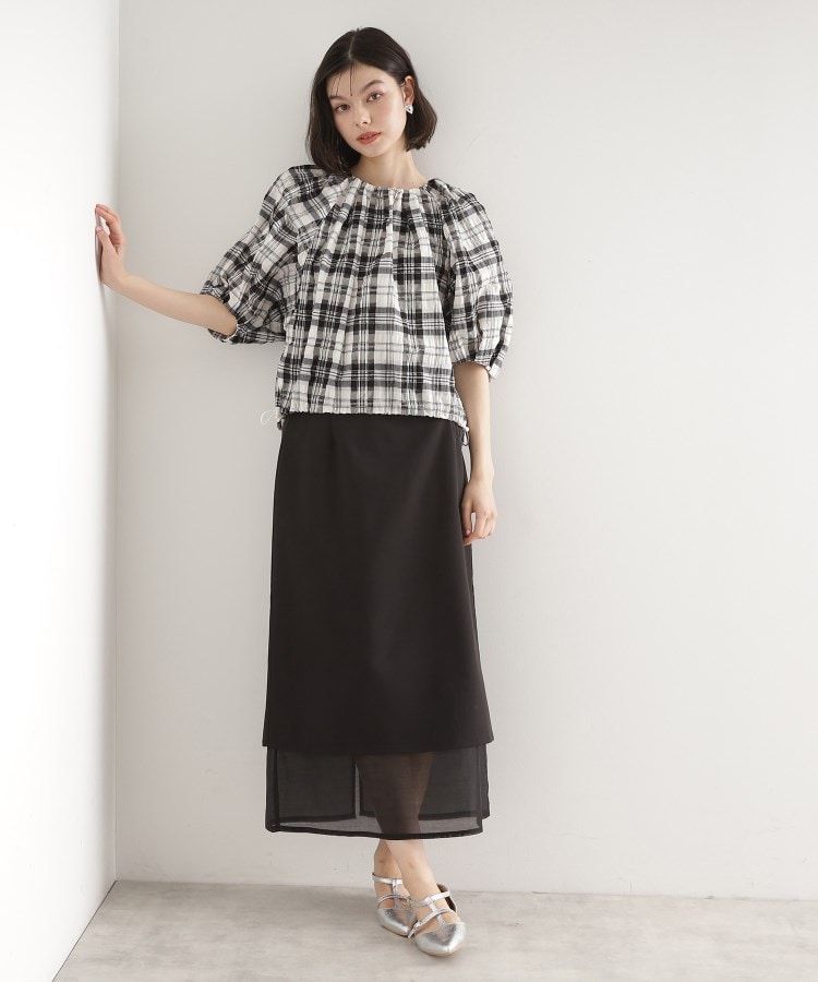 ザ ショップ ティーケー（ウィメン）(THE SHOP TK(Women))の裾シアーナロースカート【洗える】11