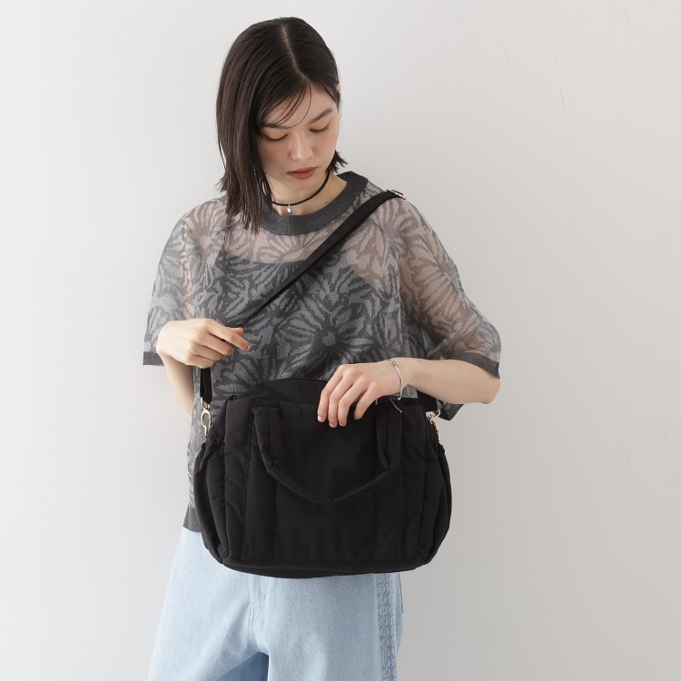 ザ ショップ ティーケー（ウィメン）(THE SHOP TK(Women))の【10ポケット/2WAY】ワッシャーナイロンバッグ ハンドバッグ