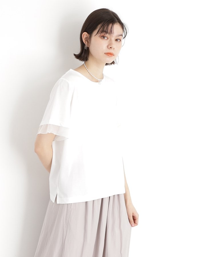 ザ ショップ ティーケー（ウィメン）(THE SHOP TK(Women))の袖シアーTシャツ【接触冷感/洗濯機OK】11