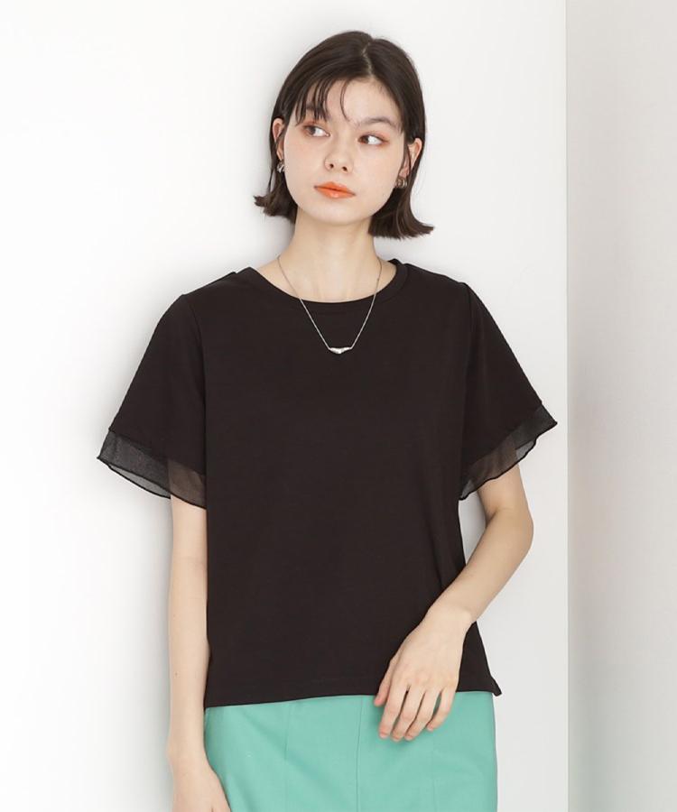 ザ ショップ ティーケー（ウィメン）(THE SHOP TK(Women))の袖シアーTシャツ【接触冷感/洗濯機OK】15