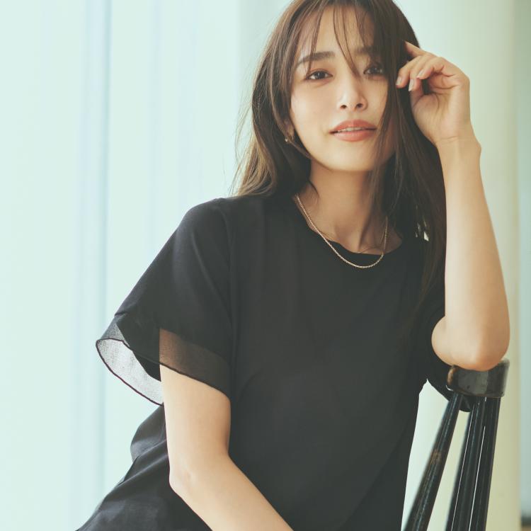 ザ ショップ ティーケー（ウィメン）(THE SHOP TK(Women))の袖シアーTシャツ【接触冷感/洗濯機OK】 Ｔシャツ
