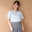 ザ ショップ ティーケー（ウィメン）(THE SHOP TK(Women))の袖シアーTシャツ【接触冷感/洗濯機OK】 サックスブルー(090)