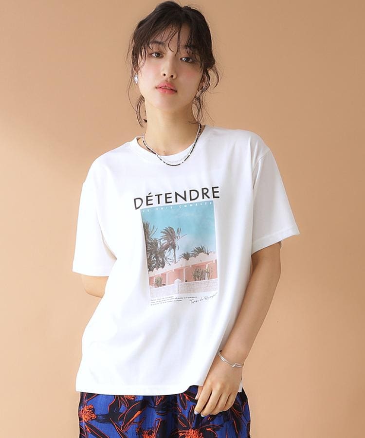 ザ ショップ ティーケー（ウィメン）(THE SHOP TK(Women))のロゴアソートTシャツ【接触冷感/UVケア/洗濯機OK】 オフホワイト(503)