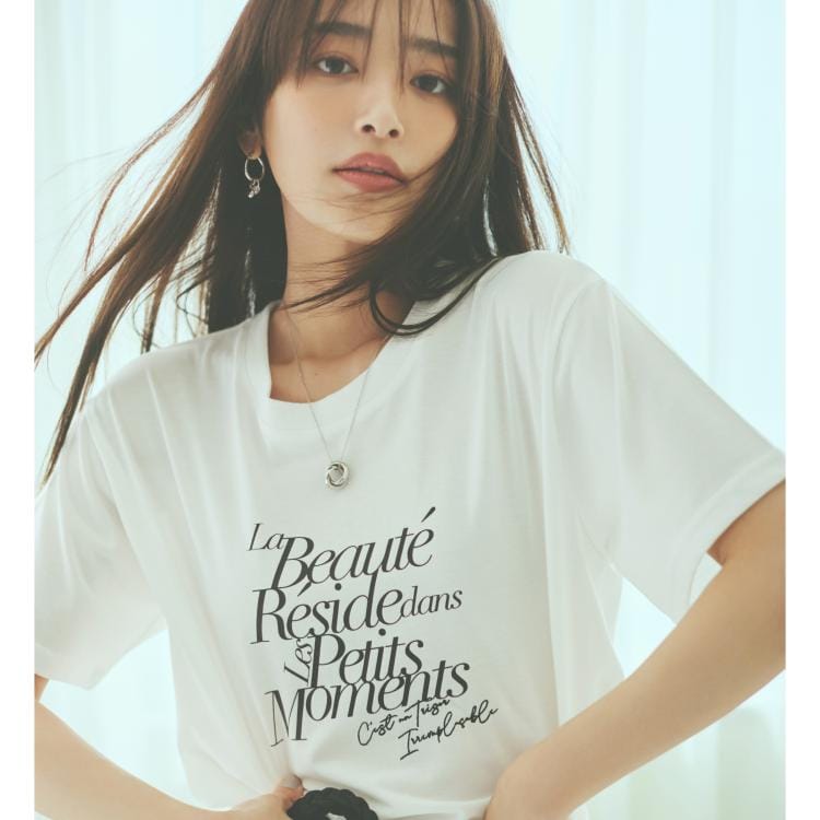 ザ ショップ ティーケー（ウィメン）(THE SHOP TK(Women))のロゴアソートTシャツ【接触冷感/UVケア/洗濯機OK】 Ｔシャツ