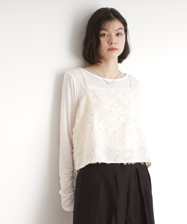 ザ ショップ ティーケー（ウィメン）(THE SHOP TK(Women))のシアーフライスセットビスチェ【洗える】1