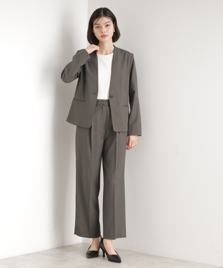 ザ ショップ ティーケー（ウィメン）(THE SHOP TK(Women))の【セットアップ可】ノーカラージャケット3