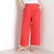 ザ ショップ ティーケー（ウィメン）(THE SHOP TK(Women))の麻混ワイドパンツ【洗える】 オレンジ(067)