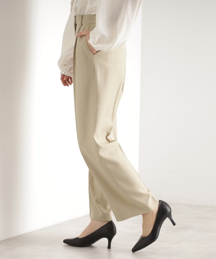ザ ショップ ティーケー（ウィメン）(THE SHOP TK(Women))の【セットアップ可】セミワイドパンツ/洗える6