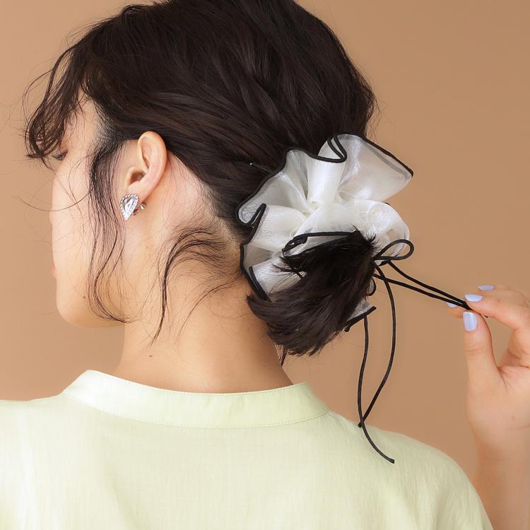 ザ ショップ ティーケー（ウィメン）(THE SHOP TK(Women))のバイカラーシュシュ ヘッドアクセサリー