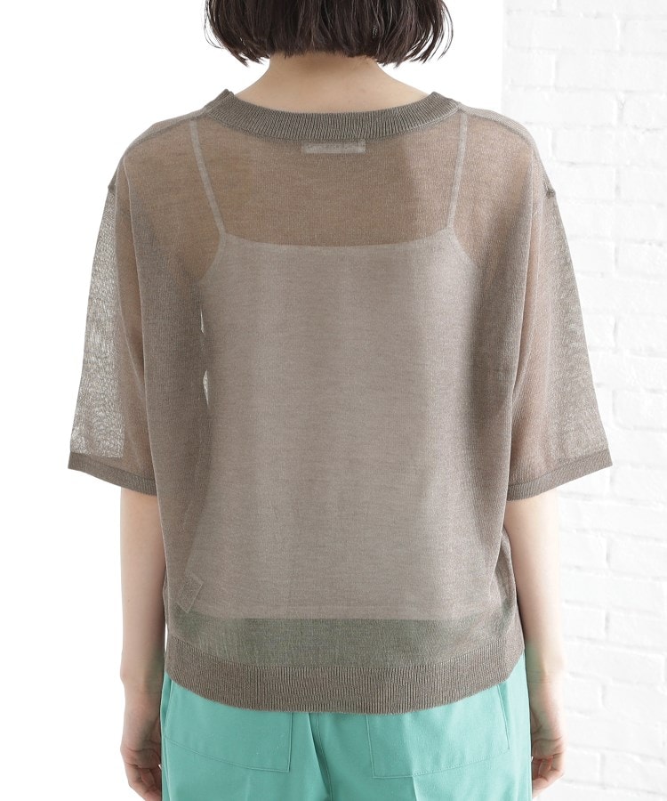 ザ ショップ ティーケー（ウィメン）(THE SHOP TK(Women))の光沢シアーロゴプルオーバー【洗える】15