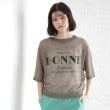 ザ ショップ ティーケー（ウィメン）(THE SHOP TK(Women))の光沢シアーロゴプルオーバー【洗える】 トープ(054)