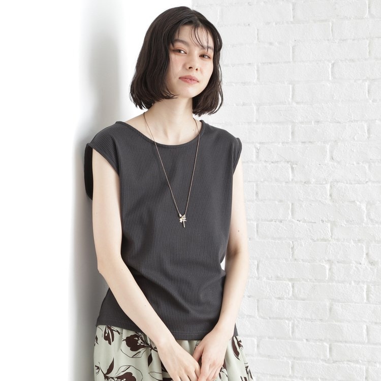 ザ ショップ ティーケー（ウィメン）(THE SHOP TK(Women))の前後2WAYワイドリブタンク【洗濯機OK】 タンクトップ・キャミソール