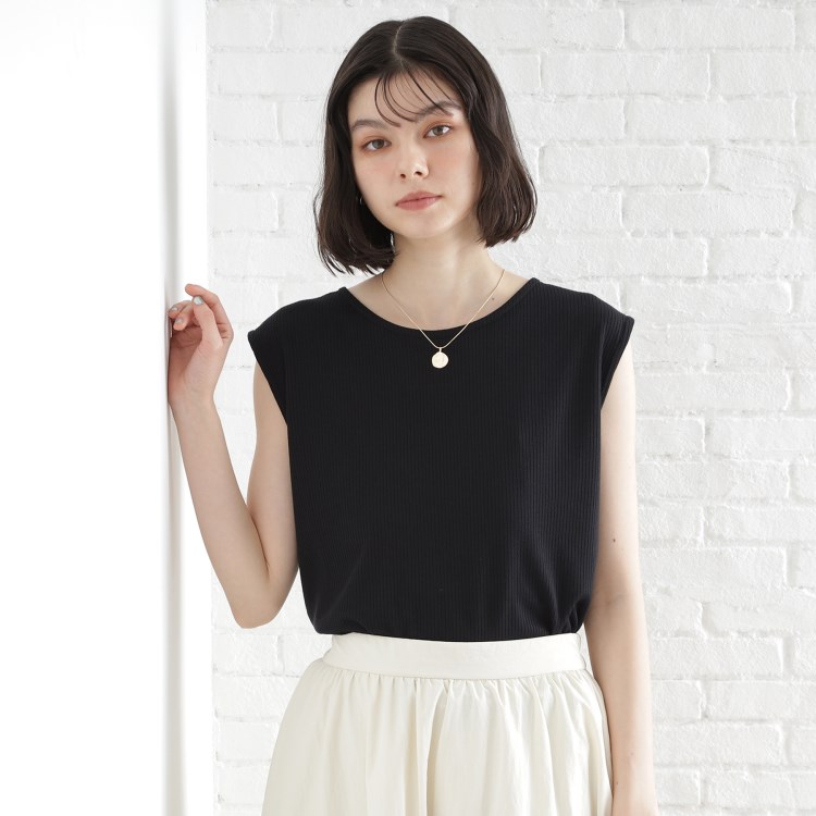 ザ ショップ ティーケー（ウィメン）(THE SHOP TK(Women))の前後2WAYワイドリブタンク【洗濯機OK】 タンクトップ・キャミソール