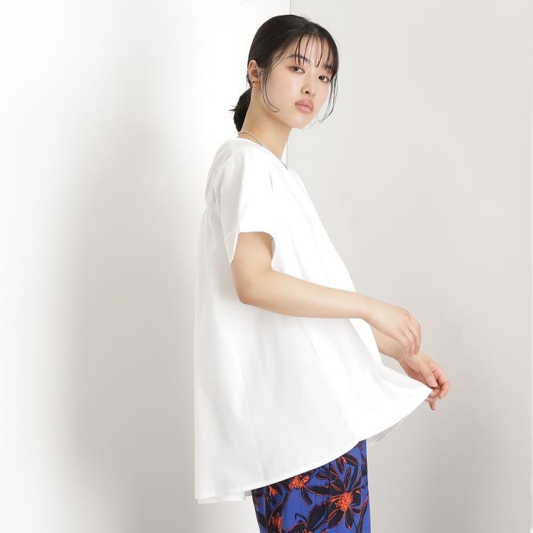ザ ショップ ティーケー（ウィメン）(THE SHOP TK(Women))の切替バックギャザーチュニック【洗濯機OK/接触冷感/UV】