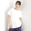 ザ ショップ ティーケー（ウィメン）(THE SHOP TK(Women))の切替バックギャザーチュニック【洗濯機OK/接触冷感/UV】 オフホワイト(003)