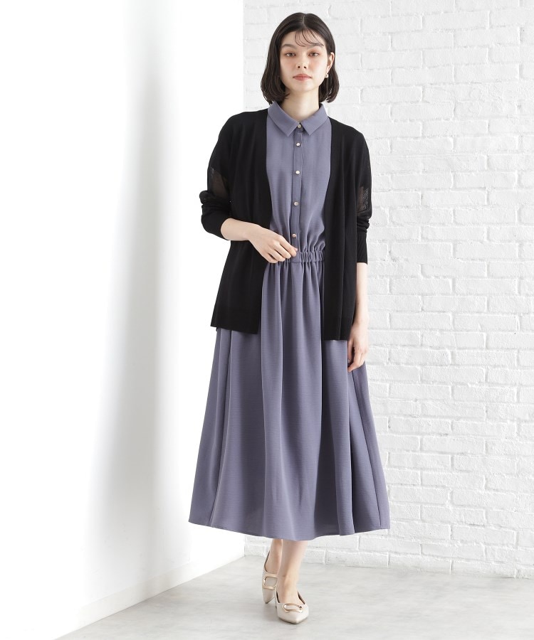 ザ ショップ ティーケー（ウィメン）(THE SHOP TK(Women))のシアーカーディガン【洗濯機OK】7
