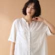 ザ ショップ ティーケー（ウィメン）(THE SHOP TK(Women))のダブルポケット5分袖シャツ【体型カバー/洗濯機OK】4