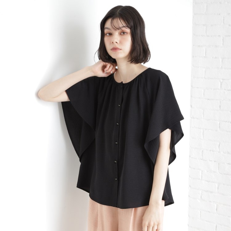 ザ ショップ ティーケー（ウィメン）(THE SHOP TK(Women))の袖フレアブラウス【防シワ／接触冷感／洗濯機OK/セットアップ可】 シャツ・ブラウス