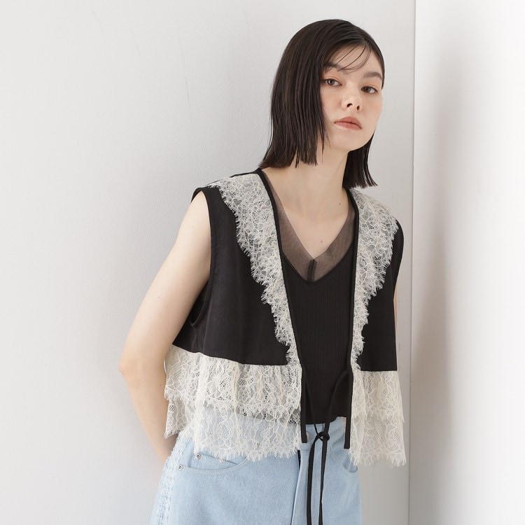 ザ ショップ ティーケー（ウィメン）(THE SHOP TK(Women))のランダムリブシアータンク【洗える】 タンクトップ・キャミソール