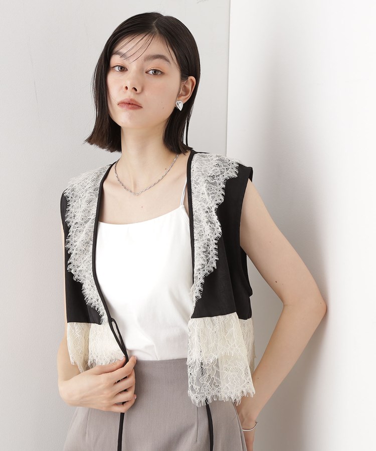 ザ ショップ ティーケー（ウィメン）(THE SHOP TK(Women))のカップ付きキャミ【洗える】 オフホワイト(003)