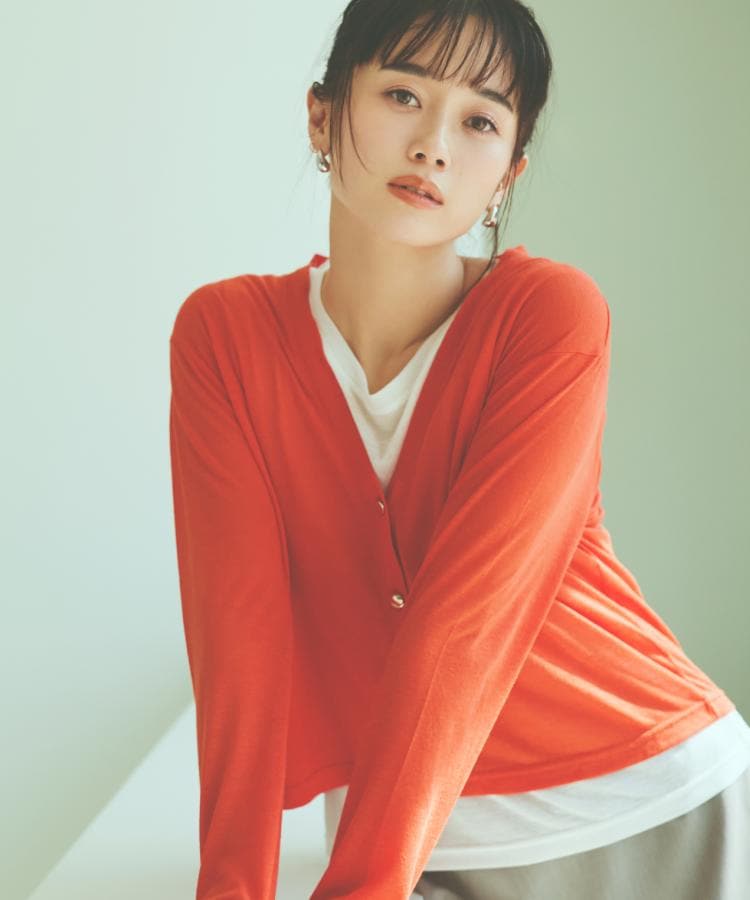 ザ ショップ ティーケー（ウィメン）(THE SHOP TK(Women))のシアーカーデ＆タンクトップ【セットアイテム/洗える】1