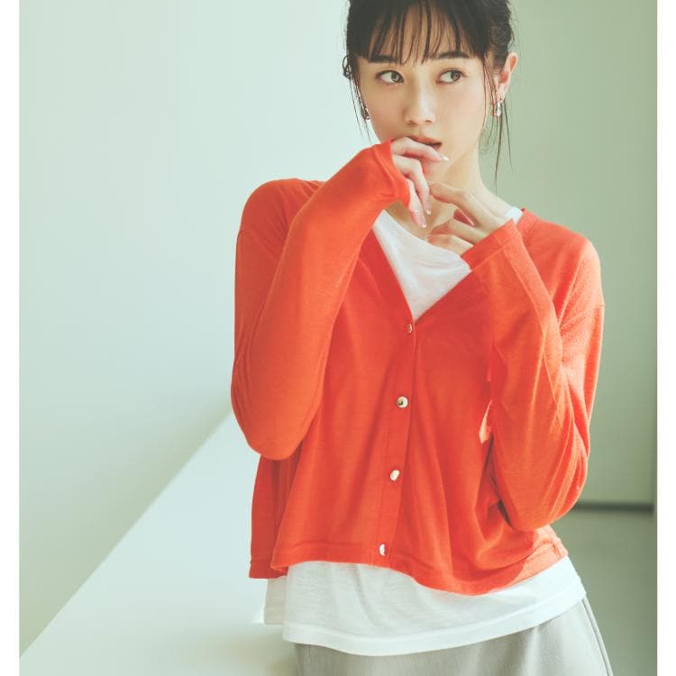 ザ ショップ ティーケー（ウィメン）(THE SHOP TK(Women))のシアーカーデ＆タンクトップ【セットアイテム/洗える】 カーディガン/ボレロ