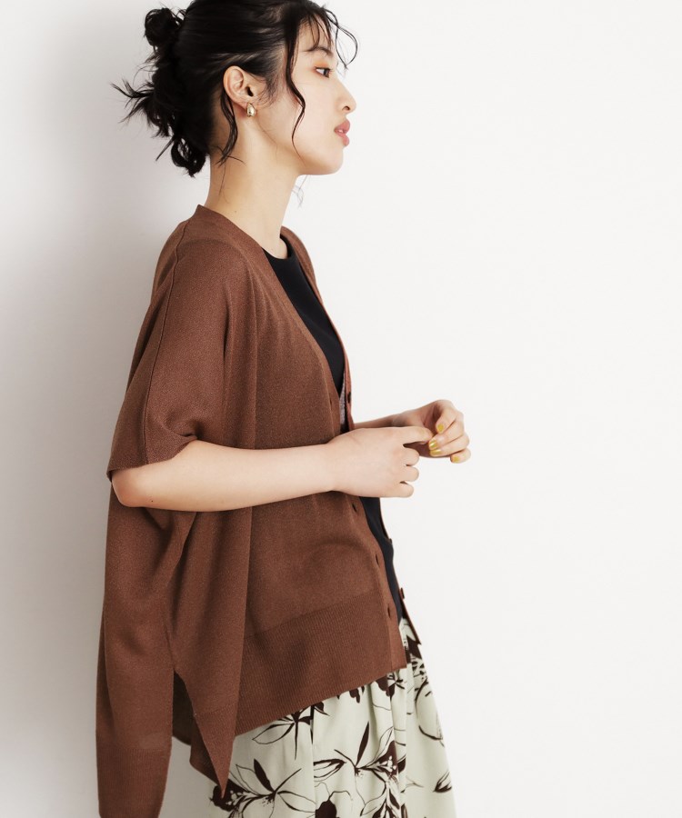 ザ ショップ ティーケー（ウィメン）(THE SHOP TK(Women))のポンチョカーディガン【洗える/体型カバー】5
