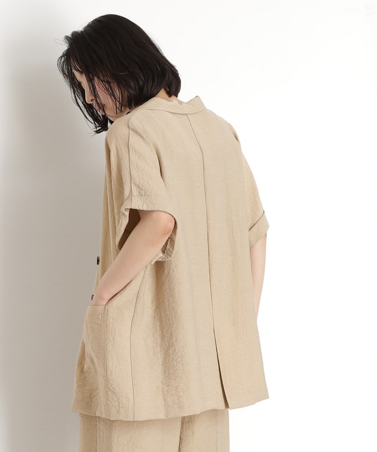 ザ ショップ ティーケー（ウィメン）(THE SHOP TK(Women))のリネン混半袖テーラージャケット【洗える/セットアップ可】17