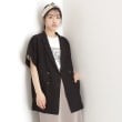 ザ ショップ ティーケー（ウィメン）(THE SHOP TK(Women))のリネン混半袖テーラージャケット【洗える/セットアップ可】9
