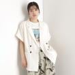 ザ ショップ ティーケー（ウィメン）(THE SHOP TK(Women))のリネン混半袖テーラージャケット【洗える/セットアップ可】12