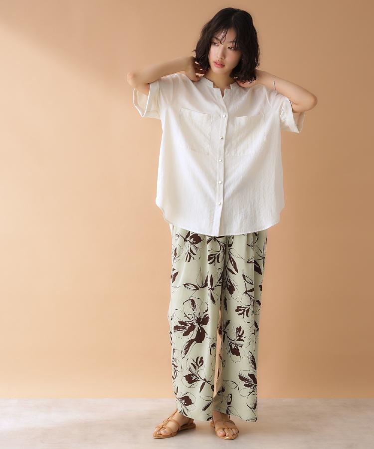 ザ ショップ ティーケー（ウィメン）(THE SHOP TK(Women))のフラワープリントイージーパンツ【洗える】4