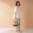ザ ショップ ティーケー（ウィメン）(THE SHOP TK(Women))のフラワープリントイージーパンツ【洗える】5