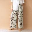 ザ ショップ ティーケー（ウィメン）(THE SHOP TK(Women))のフラワープリントイージーパンツ【洗える】 グリーン(122)