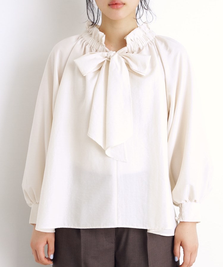 ザ ショップ ティーケー（ウィメン）(THE SHOP TK(Women))の【セレモニー/通勤/新生活】リボンボウタイブラウス/洗える5