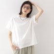 ザ ショップ ティーケー（ウィメン）(THE SHOP TK(Women))のフレンチ袖プルオーバー【毛玉になりにくい/接触冷感/UV/洗濯機OK】 オフホワイト(003)