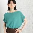 ザ ショップ ティーケー（ウィメン）(THE SHOP TK(Women))の【人気シリーズ】美人フレンチニット/体型カバー/毛玉になりにくい/洗濯機OK グリーン(022)