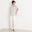 ザ ショップ ティーケー（ウィメン）(THE SHOP TK(Women))の麻調シアーフリルギャザーブラウス【洗える】3